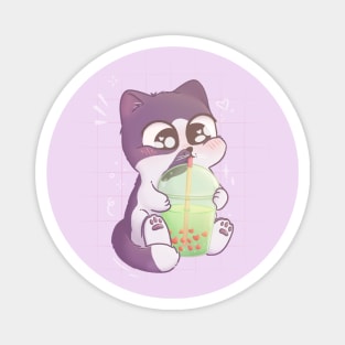 Cat Boba Bubble Tea Magnet